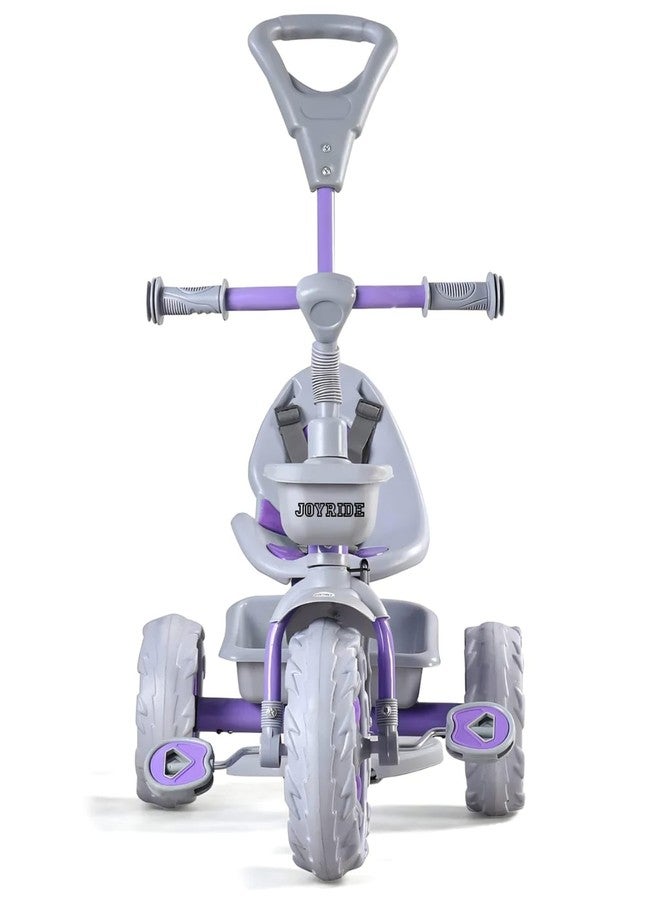 JoyRide Turbo Tots Trike Cycle for Kids Cycle 2-5 Years for Boy & Girl Bike with 3 EVA Wheels Storage Basket - with Parental Control (Purple) - Image 4